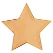 Plato estrella borde dorado salmón 6u